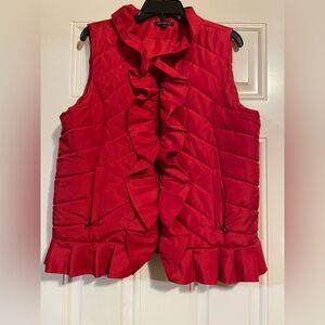 For Cynthia Vibrant Red Quilted Vest
